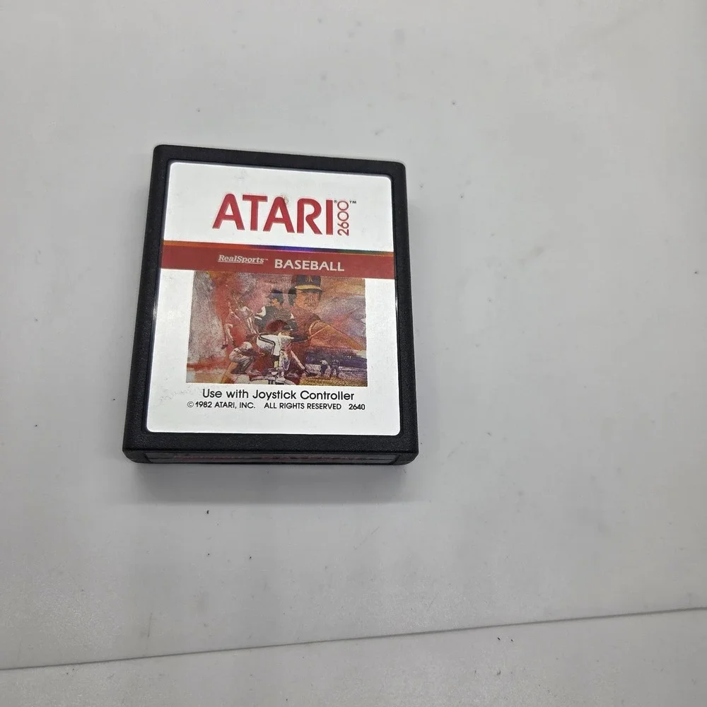 Atari 2600 RealSports Baseball 1982 Vintage Video Game Cartridge Retro Tested...